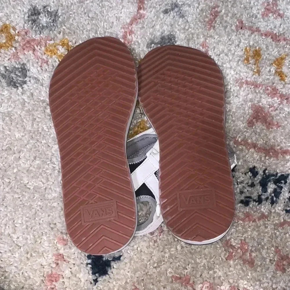 VANS Tri-Lock Women's Hook & Loop Suede Sandals White/Gray/Black Size 8 - Picture 5 of 5